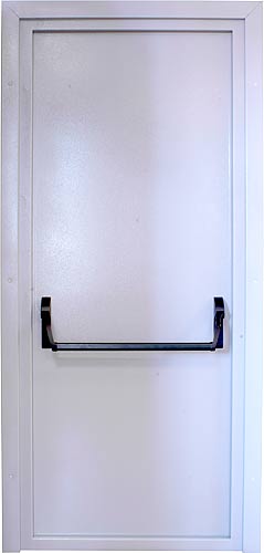 Металлическая однопольная дверь OP-1513 простой окрас с двух сторон, цена 27 000  руб.