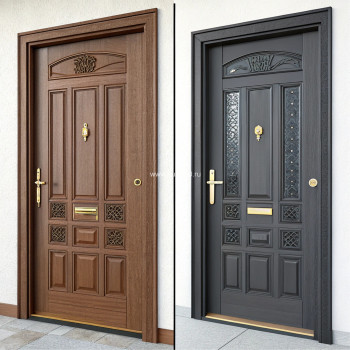 Входная для частного дома дверь коричневая, цена 12 450  руб.